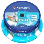 VERBATIM CD-R 80 52x PRINT. spindl 25pck/BAL