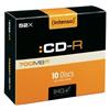 Intenso CD-R, 1001622, 10-pack, 700MB, 80min., 12cm, bez možnosti potlače, slim case, Standard, pre archiváciu dát