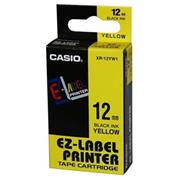 páska CASIO XR-12YW1 Black On Yellow Tape EZ Label Printer (12mm)