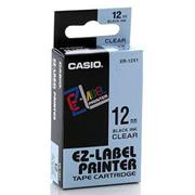 páska CASIO XR-12X1 Black On Transparent Tape EZ Label Printer (12mm)
