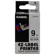 páska CASIO XR-9SR1 Black On Silver Tape EZ Label Printer (9mm)
