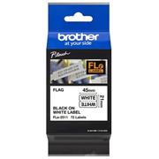 páska BROTHER FLe2511 čierne písmo, biele pred-definované štítky 21x45 Tape (24mm)