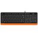 A4tech FK10 FSTYLER , klávesnice, CZ/US, USB, voděodolná, oranžová barva