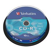 VERBATIM CD-R 700MB, 52x, spindle 10 ks