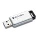 Verbatim USB flash disk, USB 3.0, 16GB, Secure Pro, Store N Go, strieborný, 98664, USB A, AES 256-bit šifrovanie, s výsuvným konek