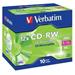 VERBATIM CD-RW SERL 700MB, 12x, jewel case 10 ks