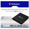 Verbatim externí Blu-Ray mechanika Ultra HD, 4K, 43888, USB 3.1 Gen1 (3.0), USB C
