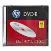 HP DVD-R, DME00085-3, 4.7GB, 16x, slim case, 10-pack, bez možnosti potlače, 12cm, 69314, pre archiváciu dát