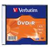 Verbatim DVD-R, Matt Silver, 43547, 4.7GB, 16x, slim box, 1 ks, bez možnosti potlače, 12cm, pre archiváciu dát