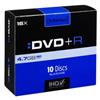 Intenso DVD+R, 4111652, 4.7GB, 16x, slim case, 10-pack, LightScribe, 12cm, pre archiváciu dát