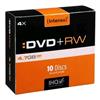 Intenso DVD+RW, Rewritable, 4211632, 4.7GB, 4x, slim case, 10-pack, 12cm, pre archiváciu dát