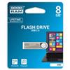 Goodram USB flash disk, USB 2.0, 8GB, UUN2, strieborný, UUN2-0080S0R11, USB A, s pútkom