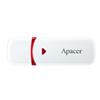 Apacer USB flash disk, USB 2.0, 16GB, AH333, biely, AP16GAH333W-1, USB A, s krytkou