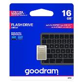 Goodram USB flash disk, USB 3.0, 16GB, UPO3, strieborný, UPO3-0160S0R11, USB A, s pútkom