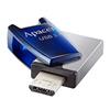 Apacer USB flash disk OTG, USB 3.0, 32GB, AH179, modrý, AP32GAH179U-1, USB A / USB Micro B, s otočnou krytkou