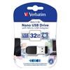 Verbatim USB flash disk, USB 2.0, 32GB, Nano, Store N Go, čierny, 49822, USB A, s adaptérom USB Micro