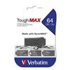 Verbatim USB flash disk, USB 2.0, 64GB, ToughMAX, čierny, 49332, USB A, kompozitný materiál KyronMAX(tm)