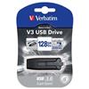 Verbatim USB flash disk, USB 3.0, 128GB, V3, Store N Go, čierny, 49189, USB A, s výsuvným konektorom