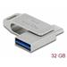 Delock Flash disk USB 3.2 Gen 1, USB-C™ + Typ-A, 32 GB - kovový kryt