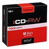 Intenso CD-RW, 2801622, DataLife PLUS, 10-pack, 700MB, 12x, 80min., 12cm, Scratch Resistant, bez možnosti potlače, slim case, rewr