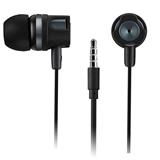 Canyon EP-3, pohodlné slúchadlá do uší, pre smartfóny, integr. mikrofón a ovládanie, čierne + šedé prvky