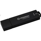 16 GB . USB 3.1 Kľúč . Kingston IronKey D300S, čierny ( r165MB/s, w22MB/s)