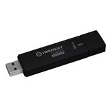 Kingston USB flash disk, USB 3.0, 32GB, IronKey D300S, čierny, IKD300S/32GB, USB A, šifrovanie XTS-AES 256-bit, FIPS 140-2 Level 3