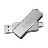 64GB Lexar® Dual Type-C and Type-A USB 3.1 flash drive, up to 150MB/s read and 50MB/s write 