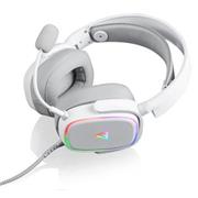 Modecom VOLCANO MC-899 PROMETHEUS, herní sluchátka s mikrofonem, 2,2m kabel, USB, LED podsvícení, bílá