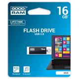 Goodram USB flash disk, USB 2.0, 16GB, UCU2, čierny, UCU2-0160K0R11, USB A, s otočnou krytkou