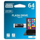 Goodram USB flash disk, USB 2.0, 64GB, UCU2, čierny, UCU2-0640K0R11, USB A, s otočnou krytkou