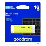 Goodram USB flash disk, USB 2.0, 16GB, UME2, žltý, UME2-0160Y0R11, USB A, s krytkou