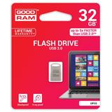 Goodram USB flash disk, USB 3.0, 32GB, UPO3, strieborný, UPO3-0320S0R11, USB A, s pútkom