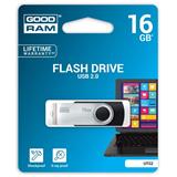 Goodram USB flash disk, USB 2.0, 16GB, UTS2, čierny, UTS2-0160K0R11, USB A, s otočnou krytkou