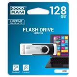 Goodram USB flash disk, USB 2.0, 128GB, UTS2, čierny, UTS2-1280K0R11, USB A, s otočnou krytkou